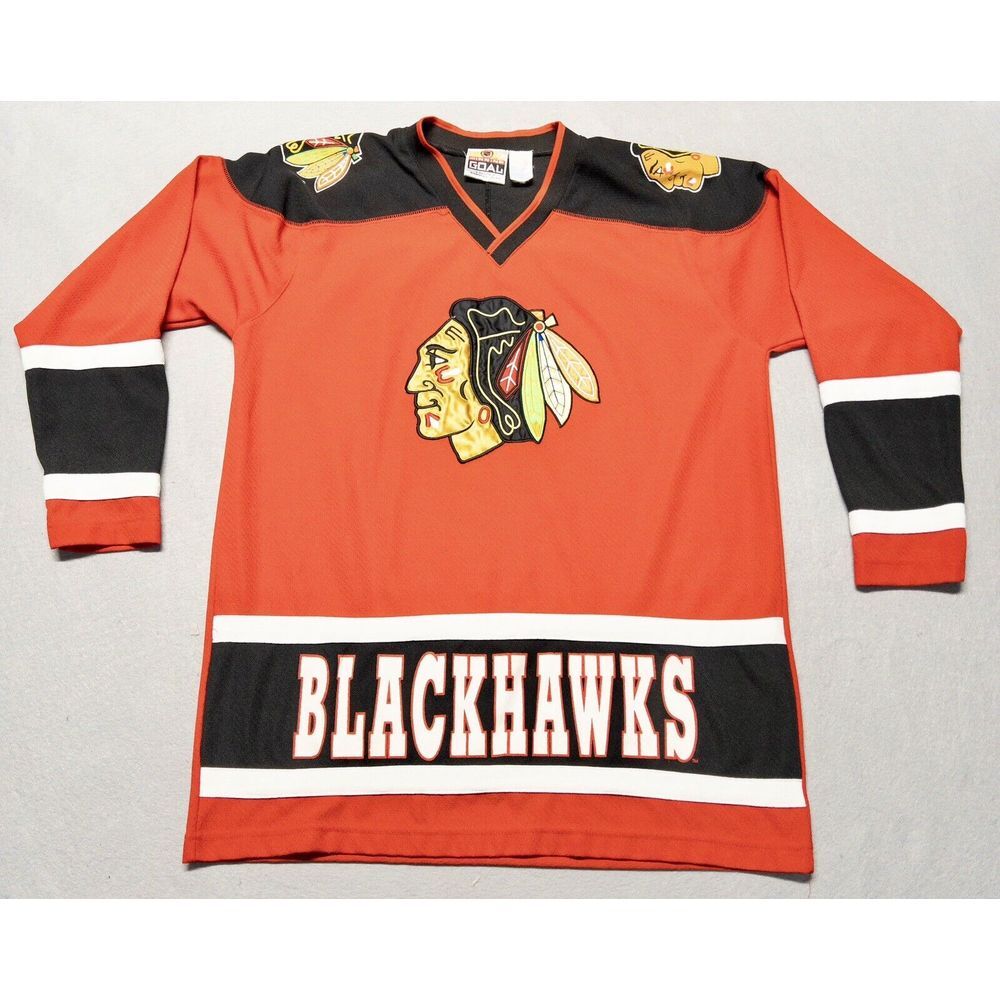 Vintage 90s Winning‎ Goal Chicago Blackhawks Jersey Youth XL (18)